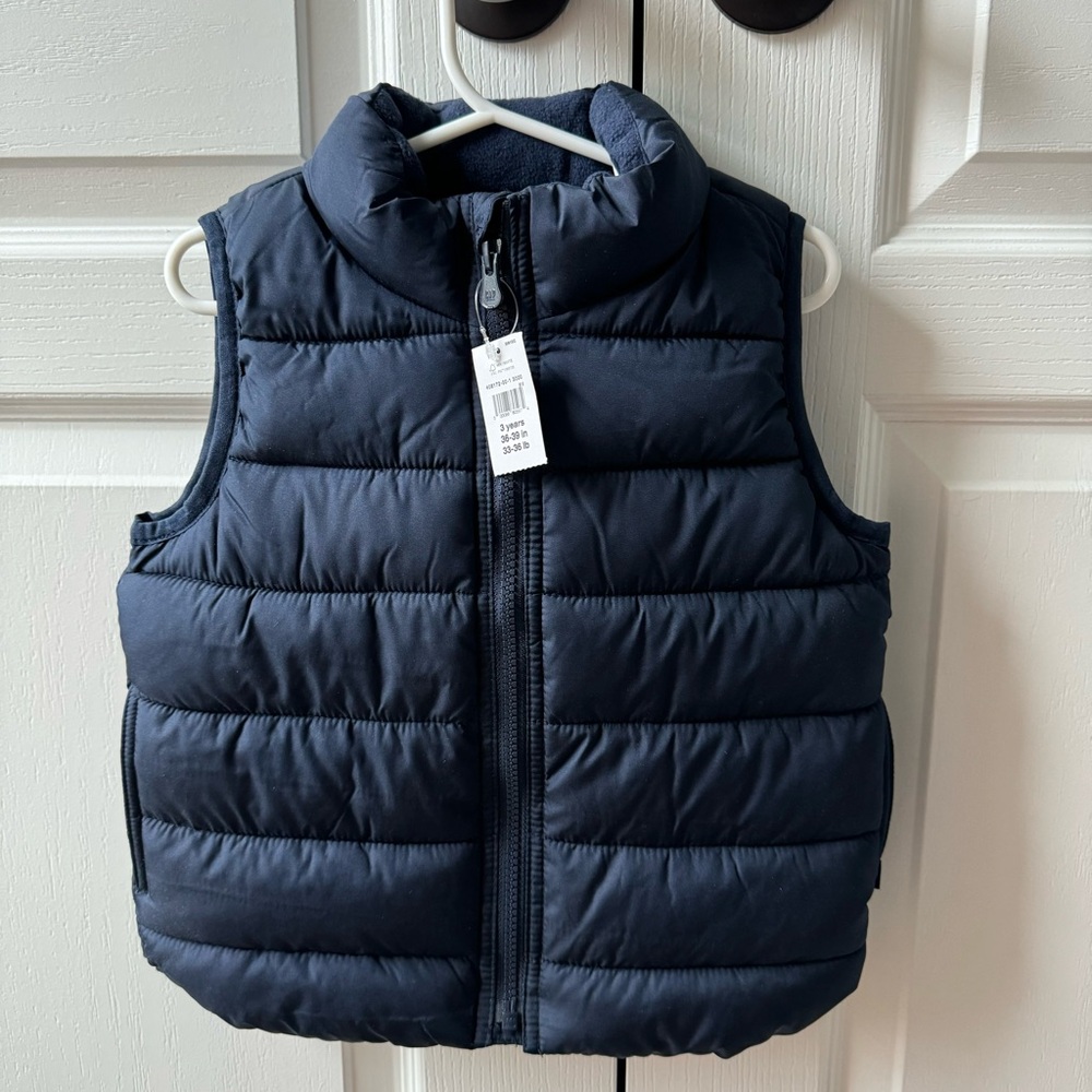 NWT! Gap 3T Navy Blue Puffer Vest